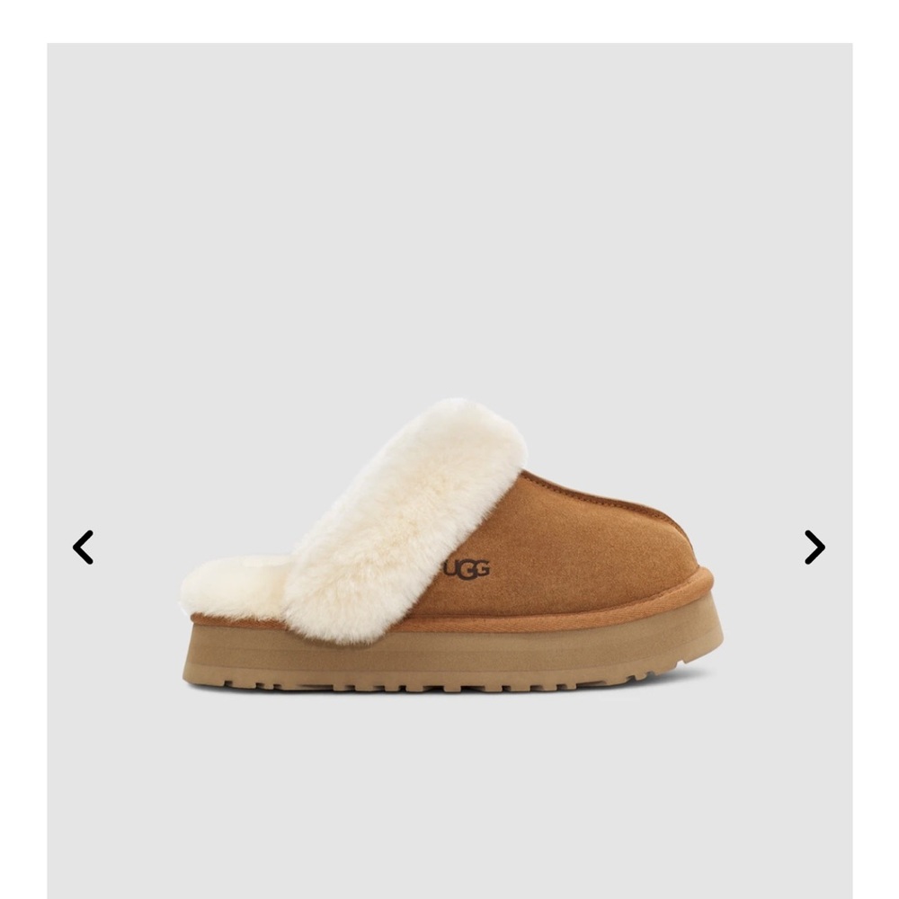 NEW Uggs Disquette Slippers Size 8 Chestnut